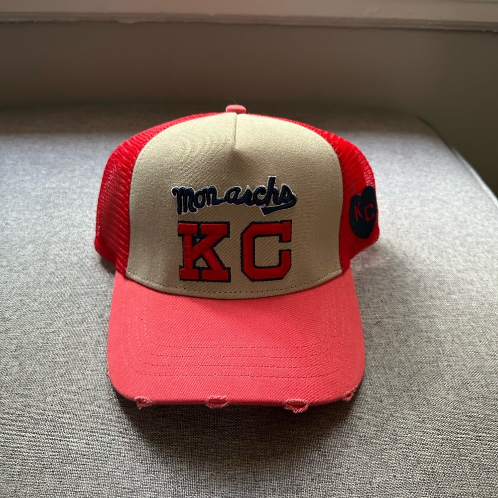 KC Monarchs Trucker Hat - Red and Cream